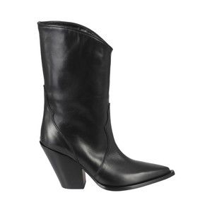 Elena Iachi Pointed Toe Black Leather Cowboy Boots - NWT